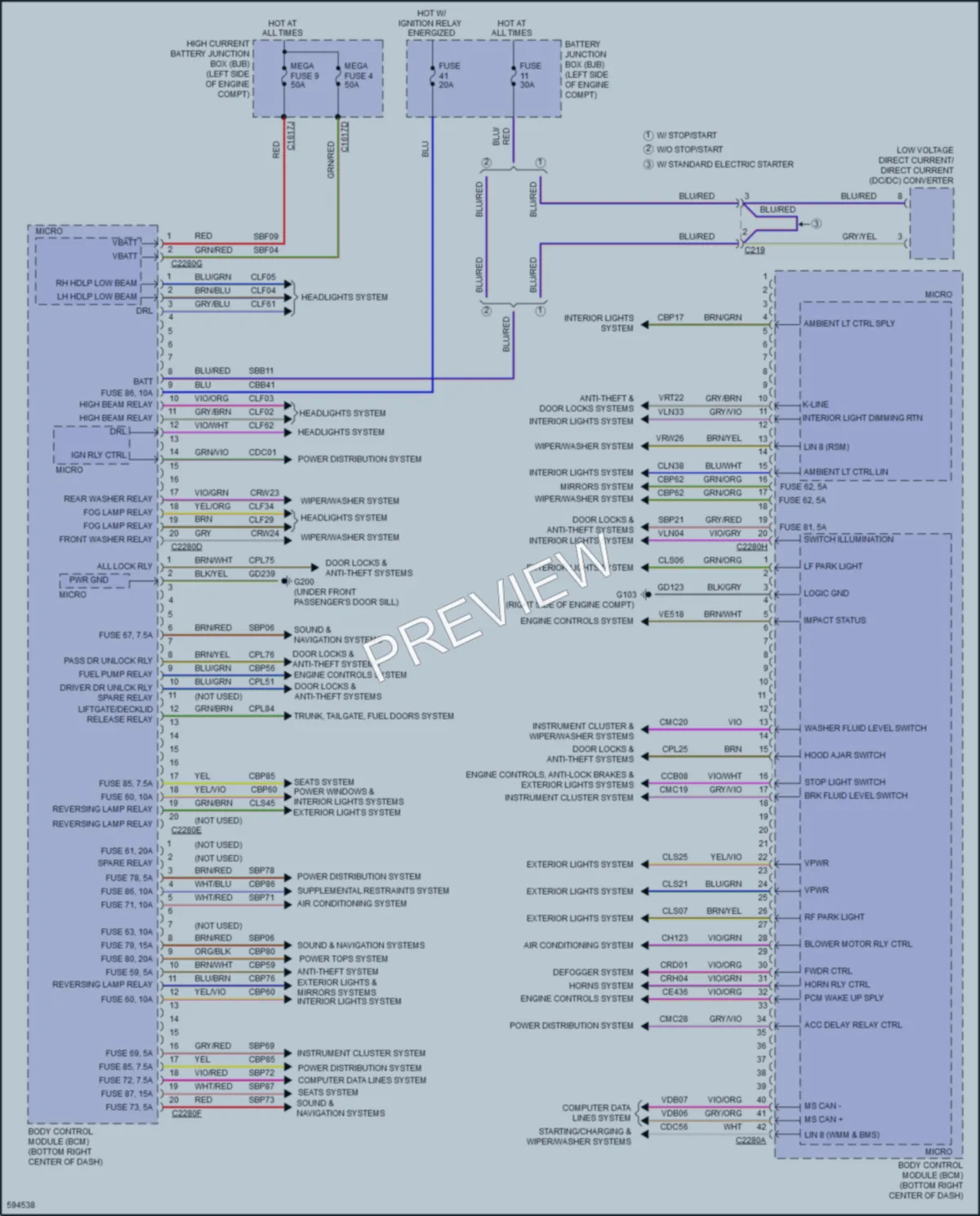 2018 Ford Escape Body Control Modules wiring diagram preview