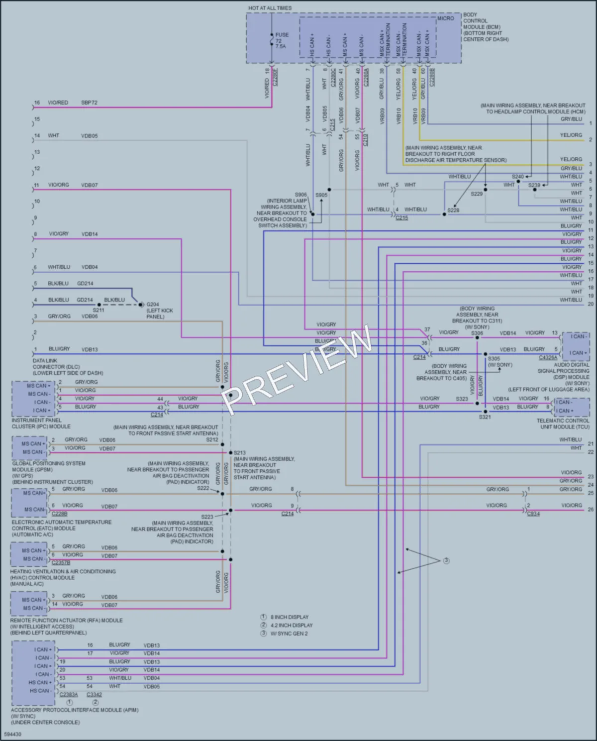 2018 Ford Escape Computer Data Lines wiring diagram preview