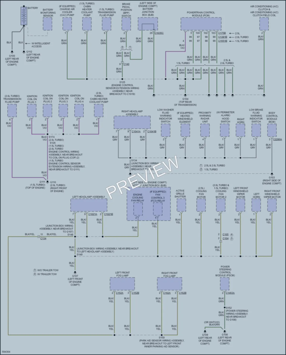 2018 Ford Escape Ground Distribution wiring diagram preview