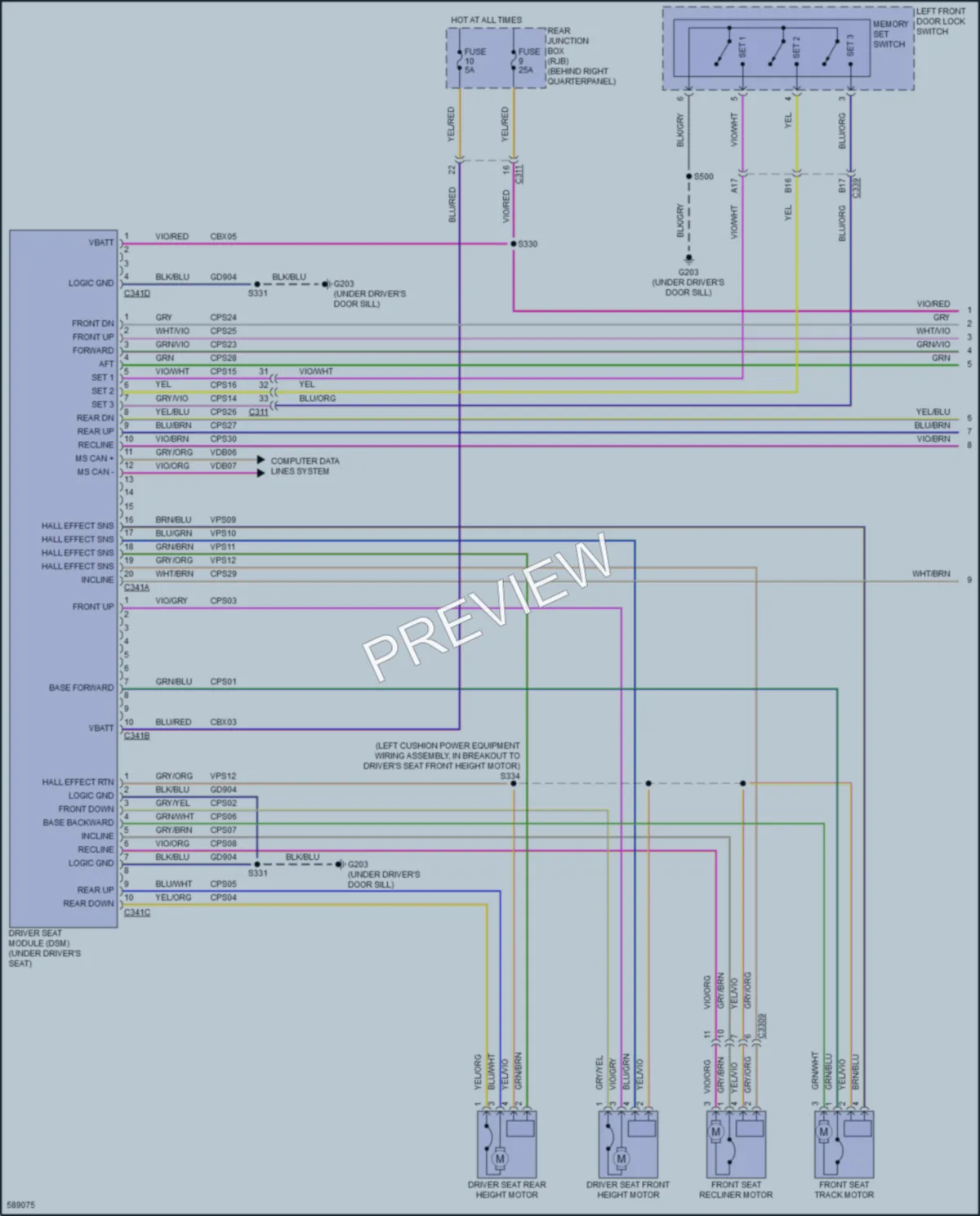2018 Ford Escape Memory Systems wiring diagram preview