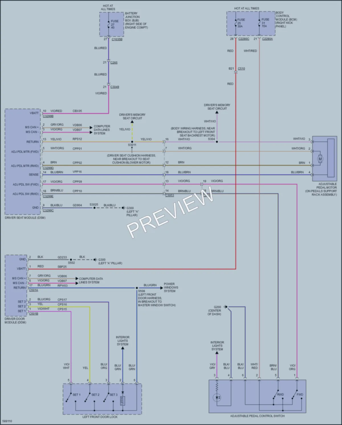 2018 Ford Expedition Memory Systems wiring diagram preview