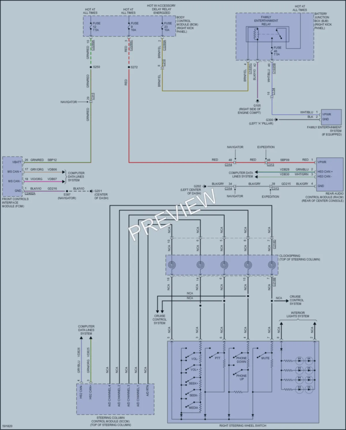 2018 Ford Expedition Navigation wiring diagram preview