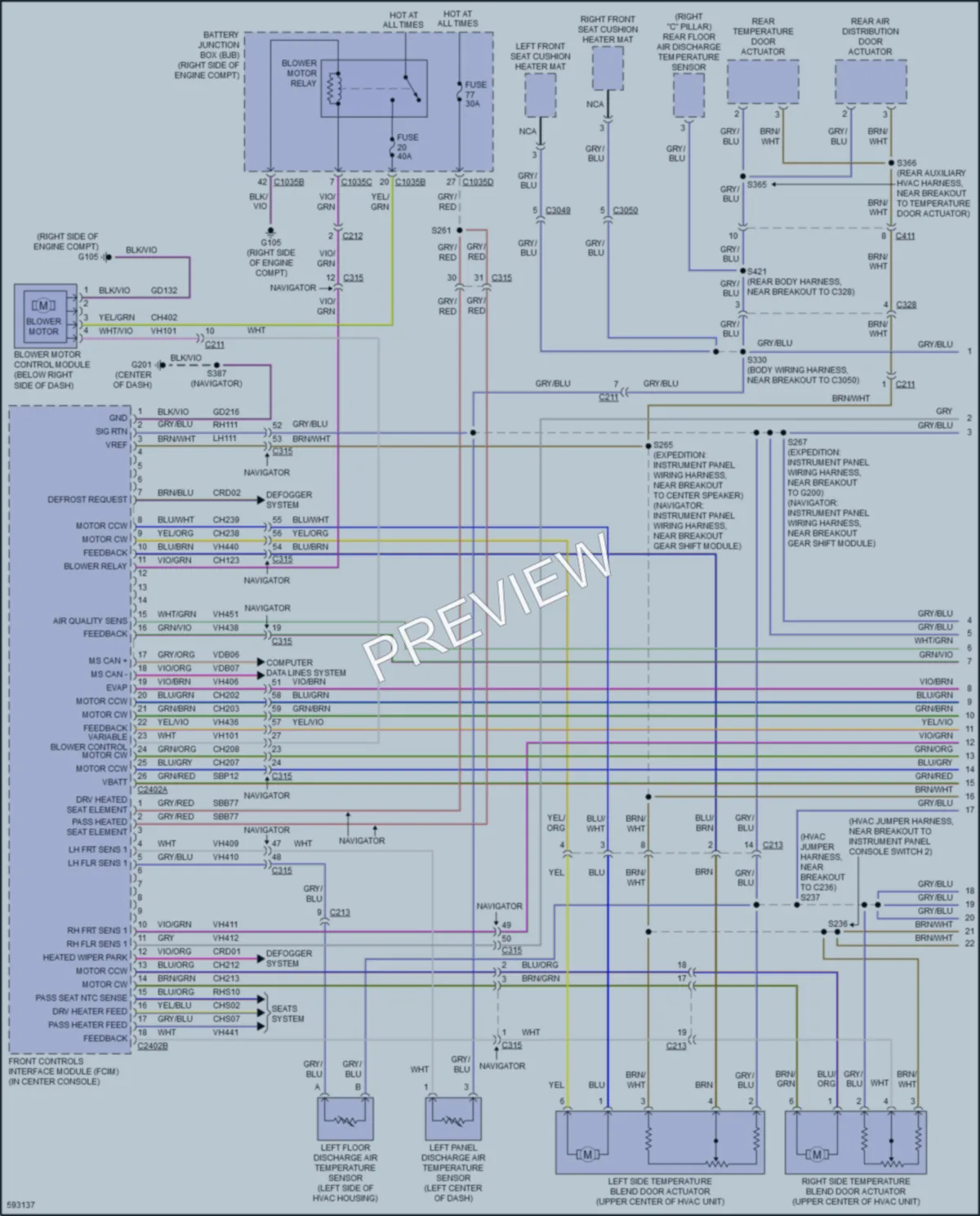 2018 Ford ExpeditionMAX Air Conditioning wiring diagram preview