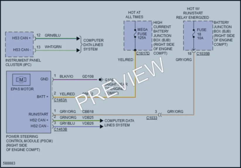 2018 Ford ExpeditionMAX Electronic Power Steering wiring diagram preview