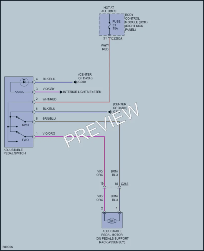 2018 Ford ExpeditionMAX Power Seats wiring diagram preview