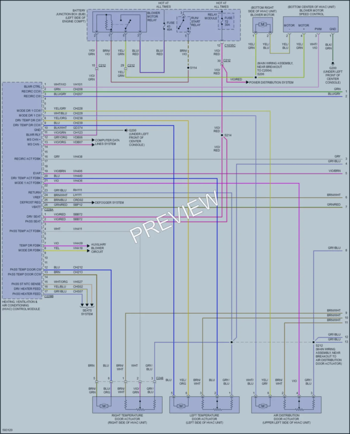 2018 Ford Explorer Air Conditioning wiring diagram preview