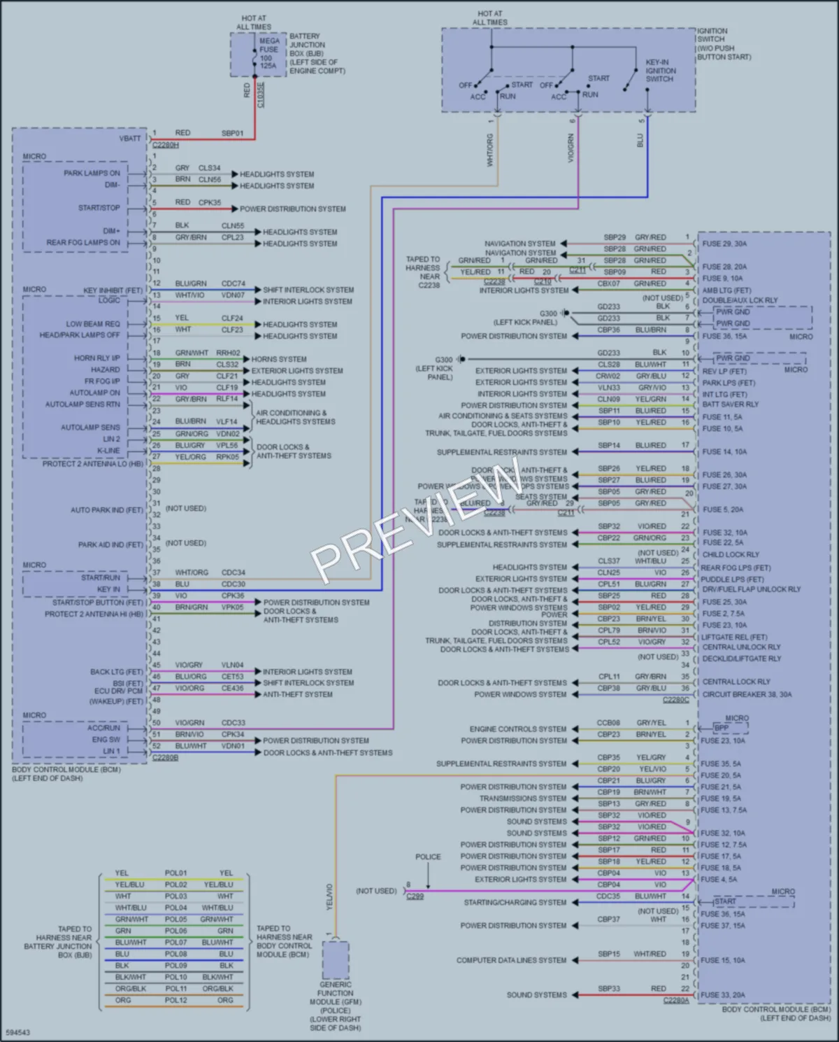 2018 Ford Explorer Body Control Modules wiring diagram preview