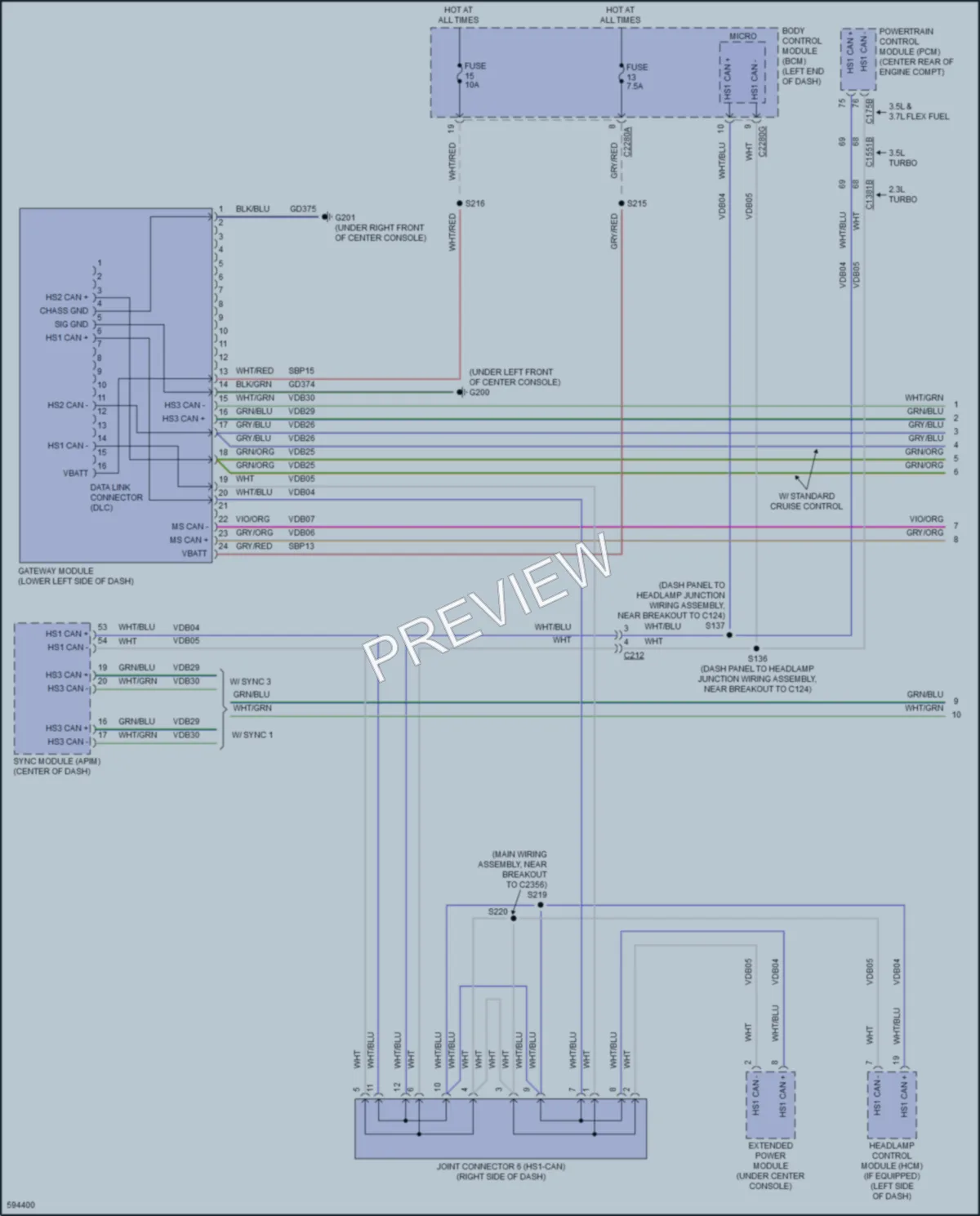 2018 Ford Explorer Computer Data Lines wiring diagram preview