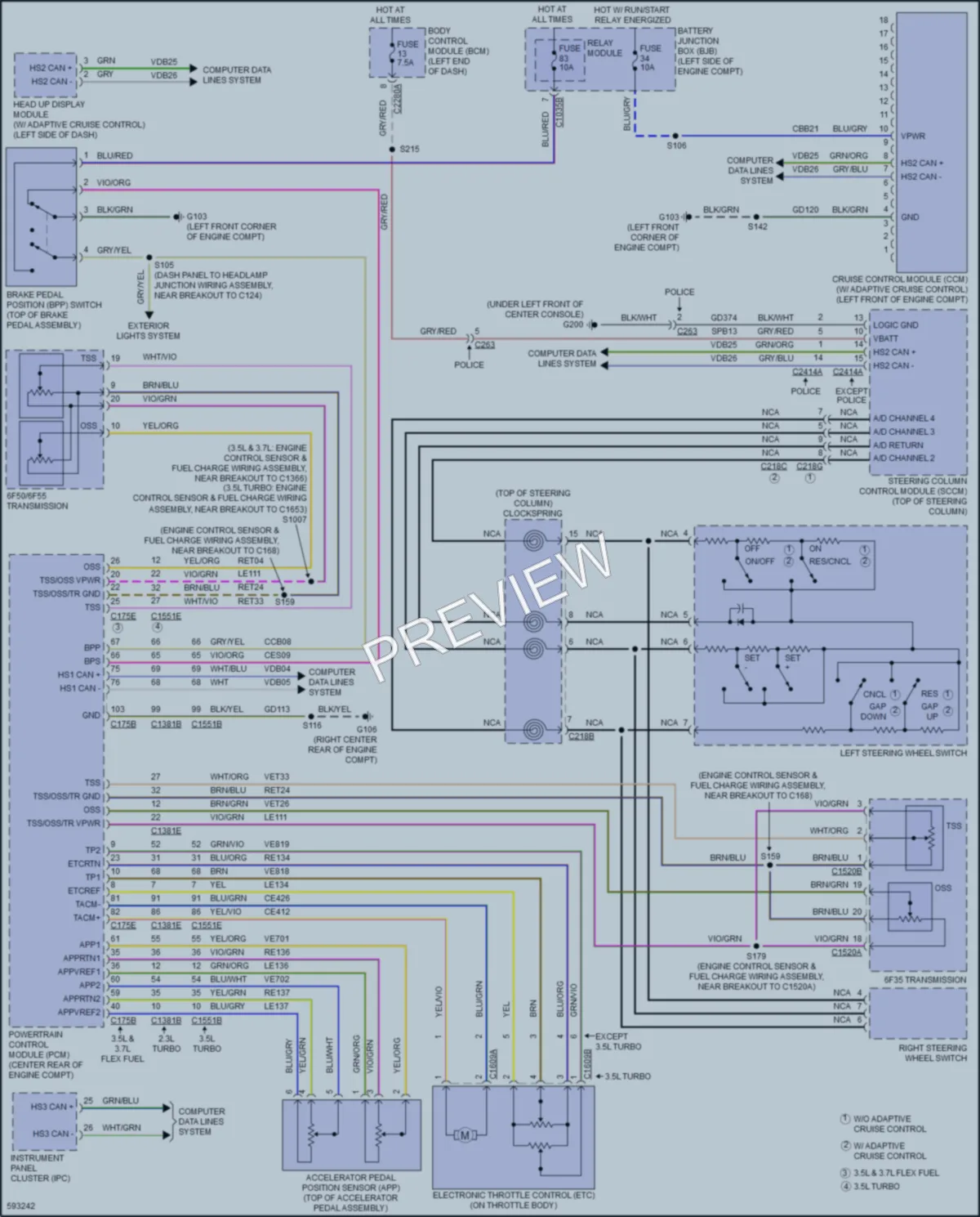 2018 Ford Explorer Cruise Control wiring diagram preview