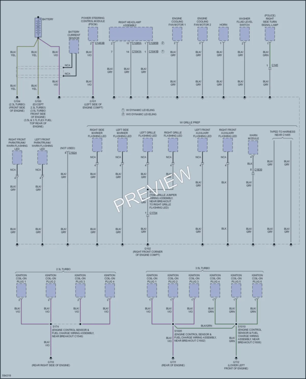 2018 Ford Explorer Ground Distribution wiring diagram preview