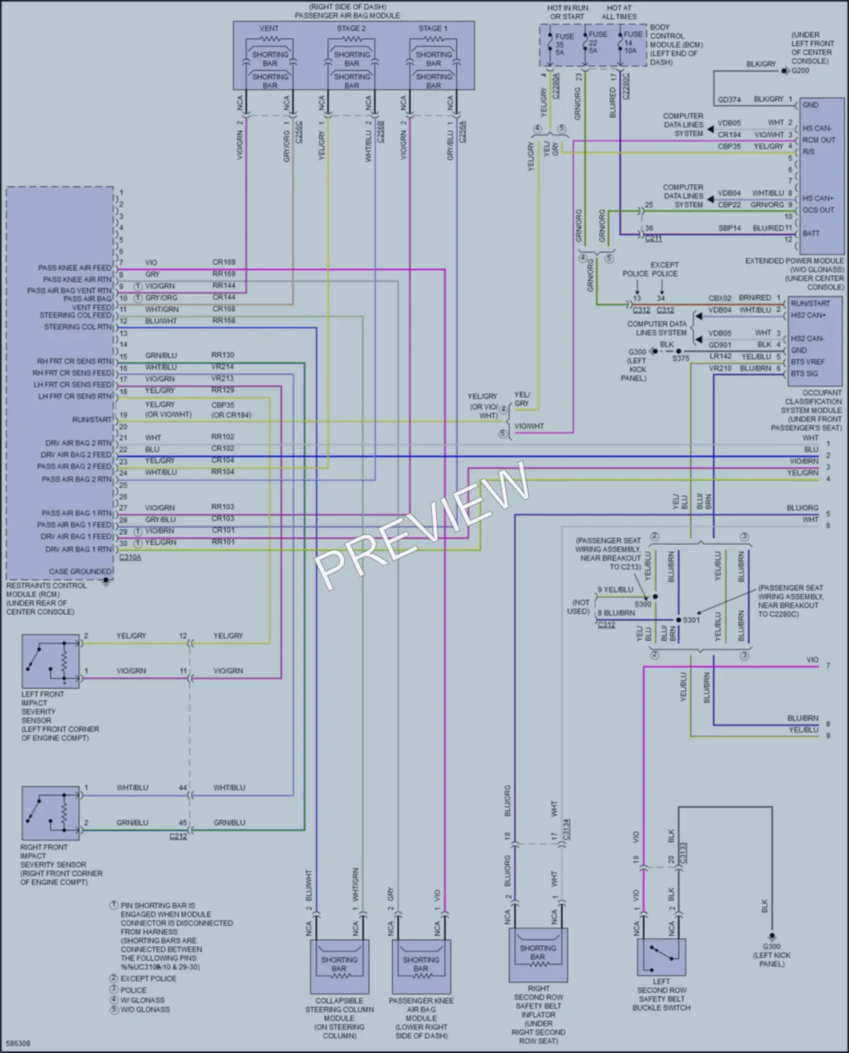 2018 Ford Explorer Supplemental Restraints wiring diagram preview