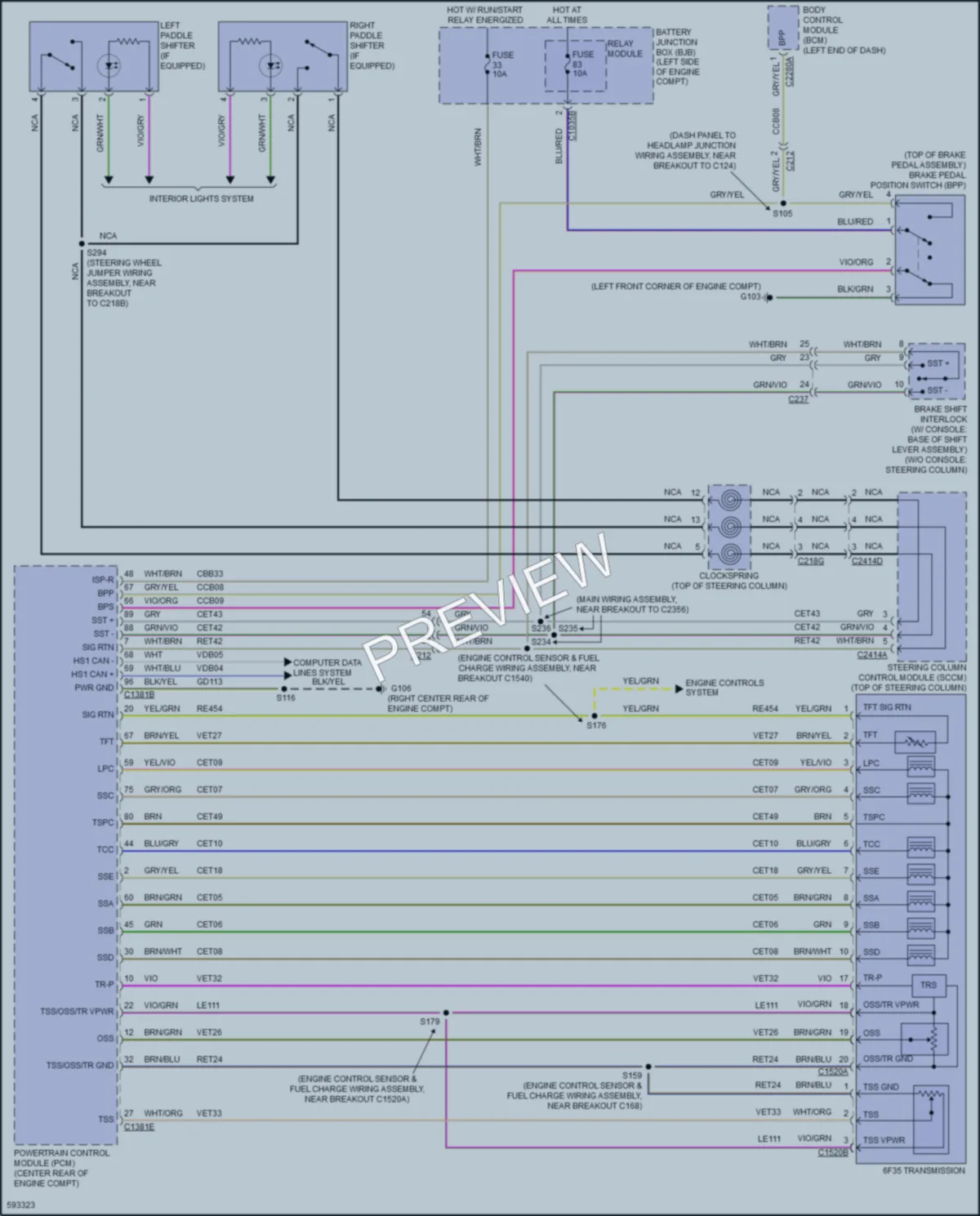 2018 Ford Explorer Transmission wiring diagram preview