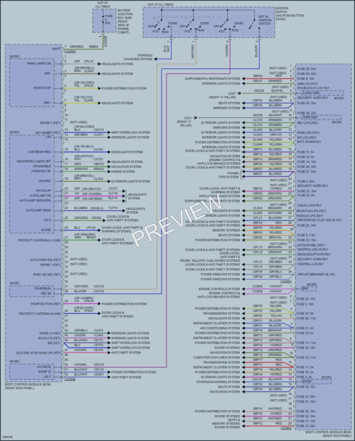 2018 Ford F150 Body Control Modules wiring diagram preview