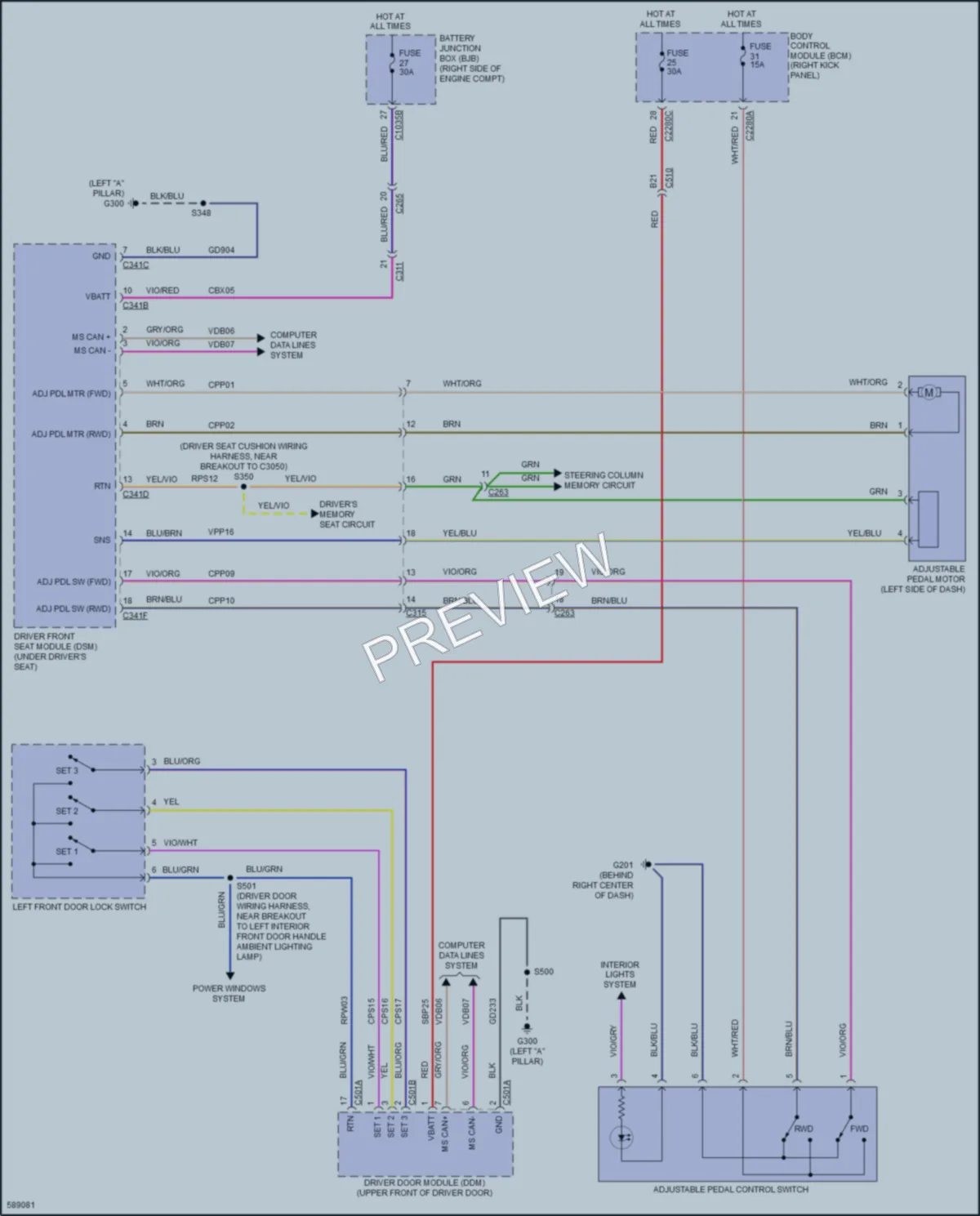 2018 Ford F150 Memory Systems wiring diagram preview