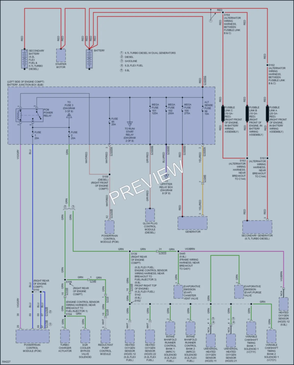2018 Ford F250SuperDuty Power Distribution wiring diagram preview