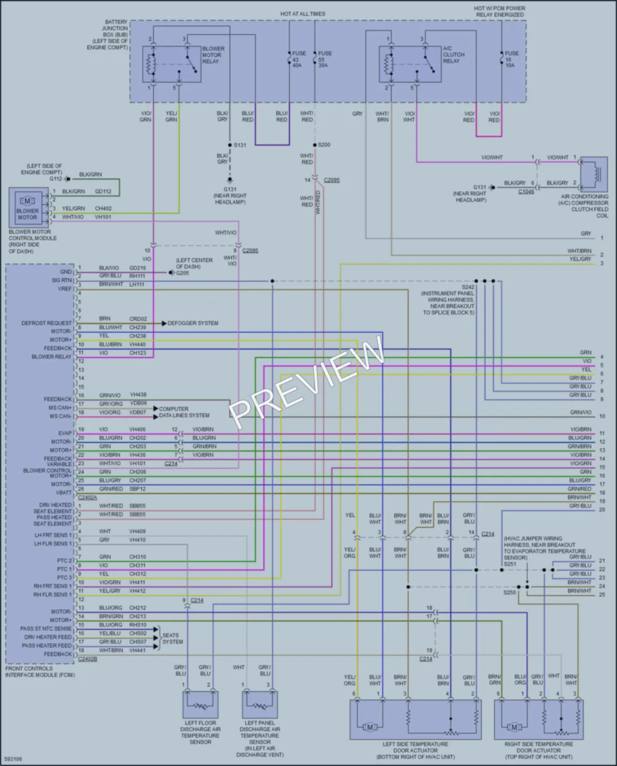 2018 Ford F350SuperDuty Air Conditioning wiring diagram preview