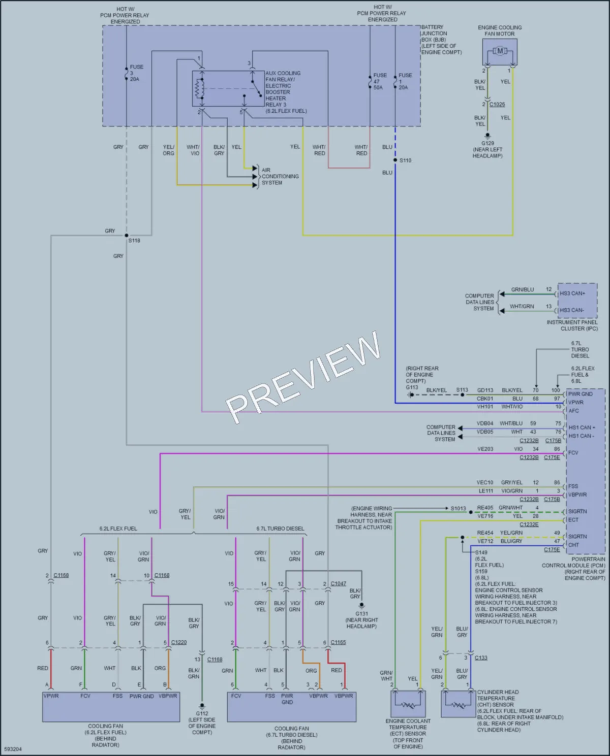 2018 Ford F350SuperDuty Cooling Fan wiring diagram preview