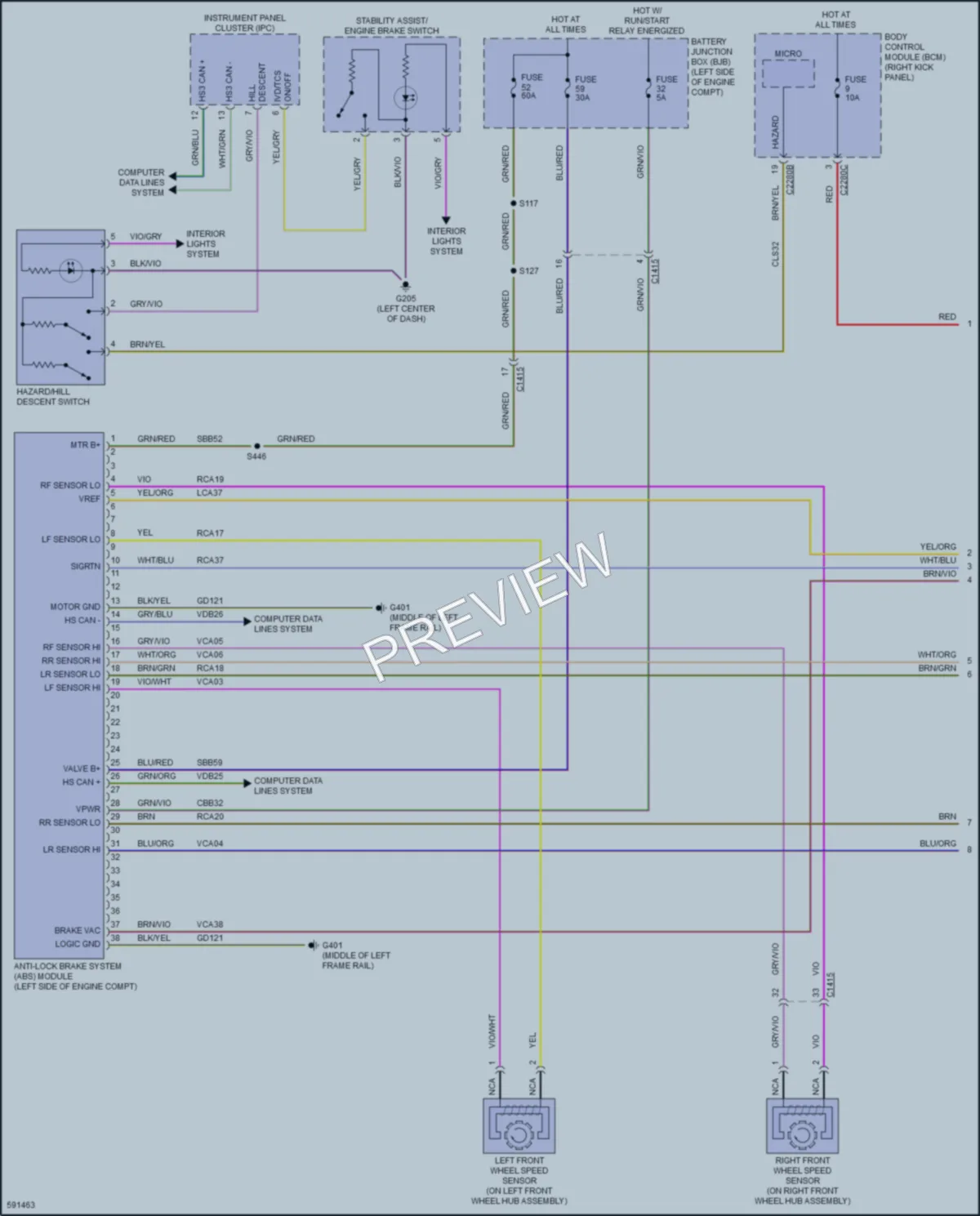 2018 Ford F450SuperDuty Anti Lock Brakes wiring diagram preview