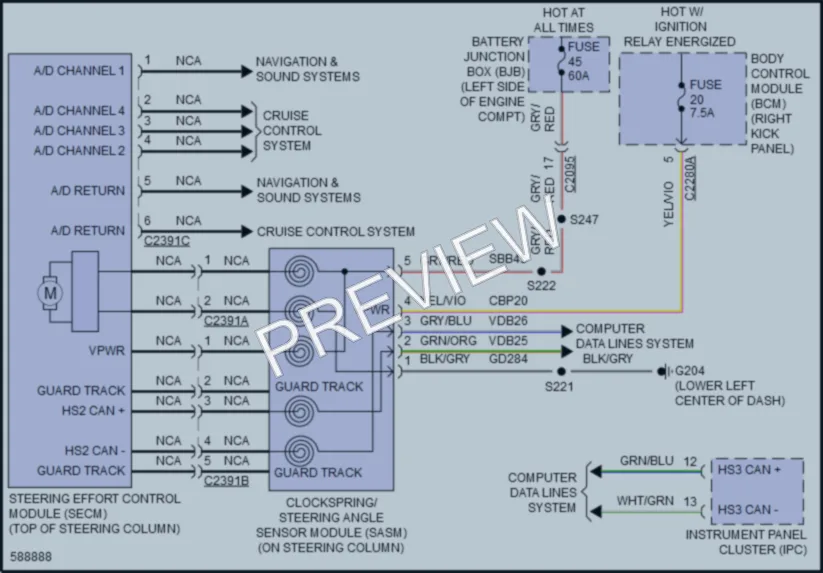 2018 Ford F450SuperDuty Electronic Power Steering wiring diagram preview