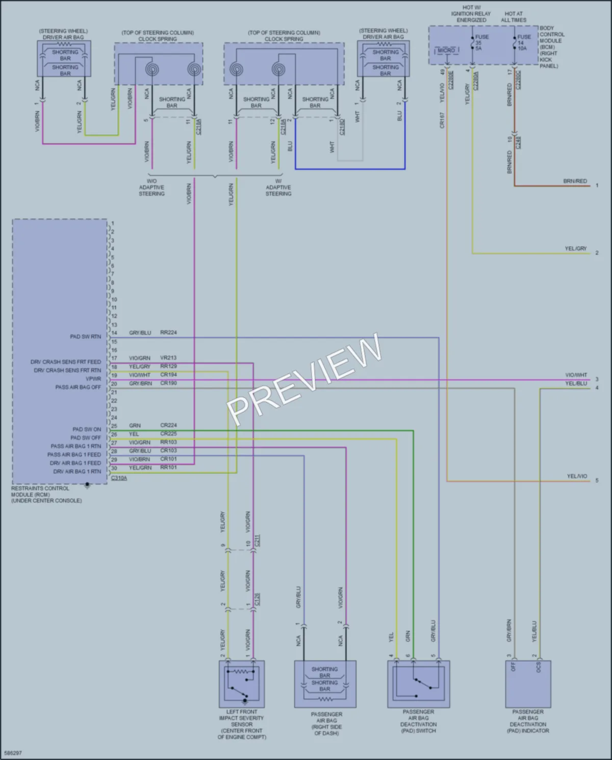 2018 Ford F450SuperDuty Supplemental Restraints wiring diagram preview