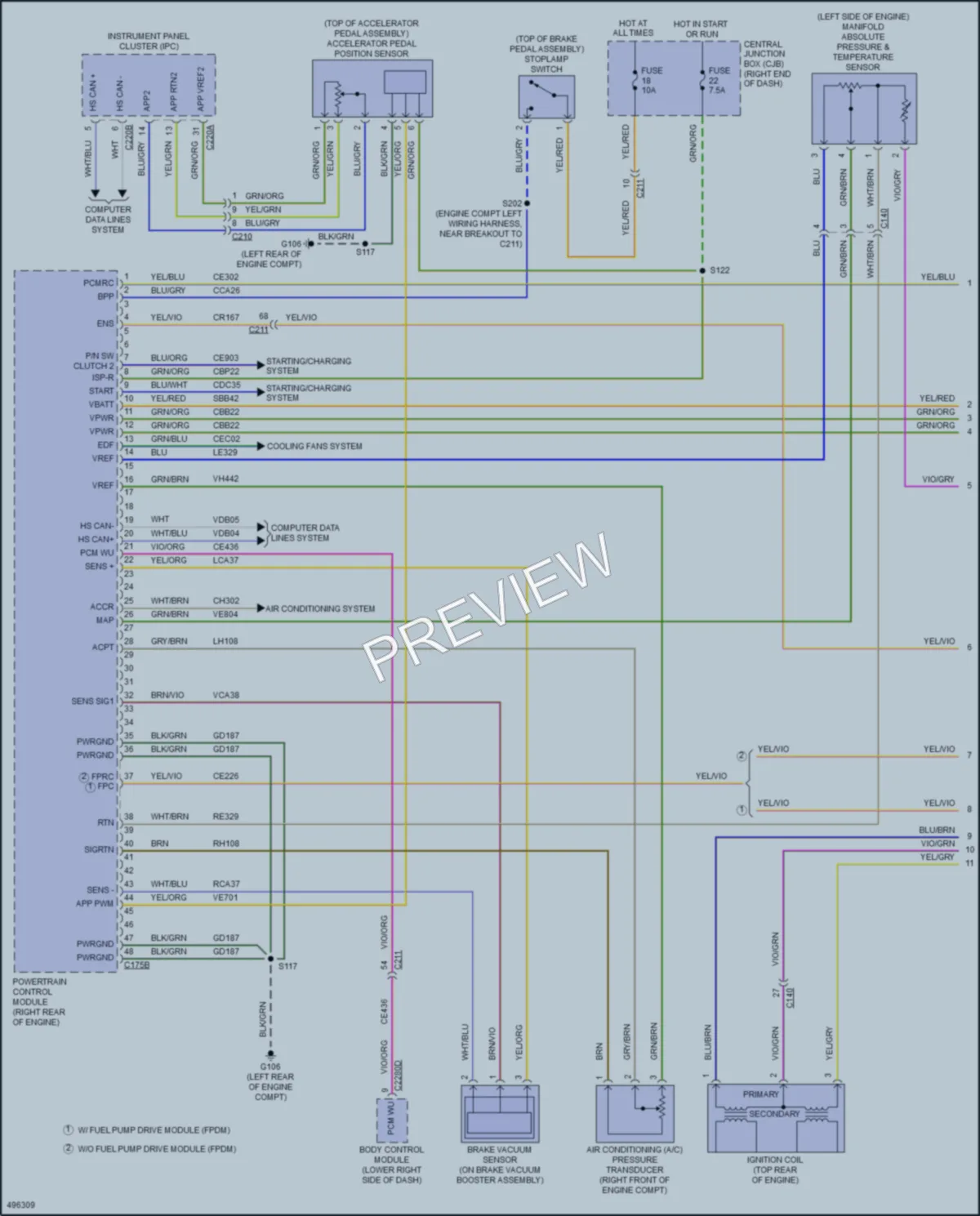 2018 Ford Fiesta Engine Performance wiring diagram preview