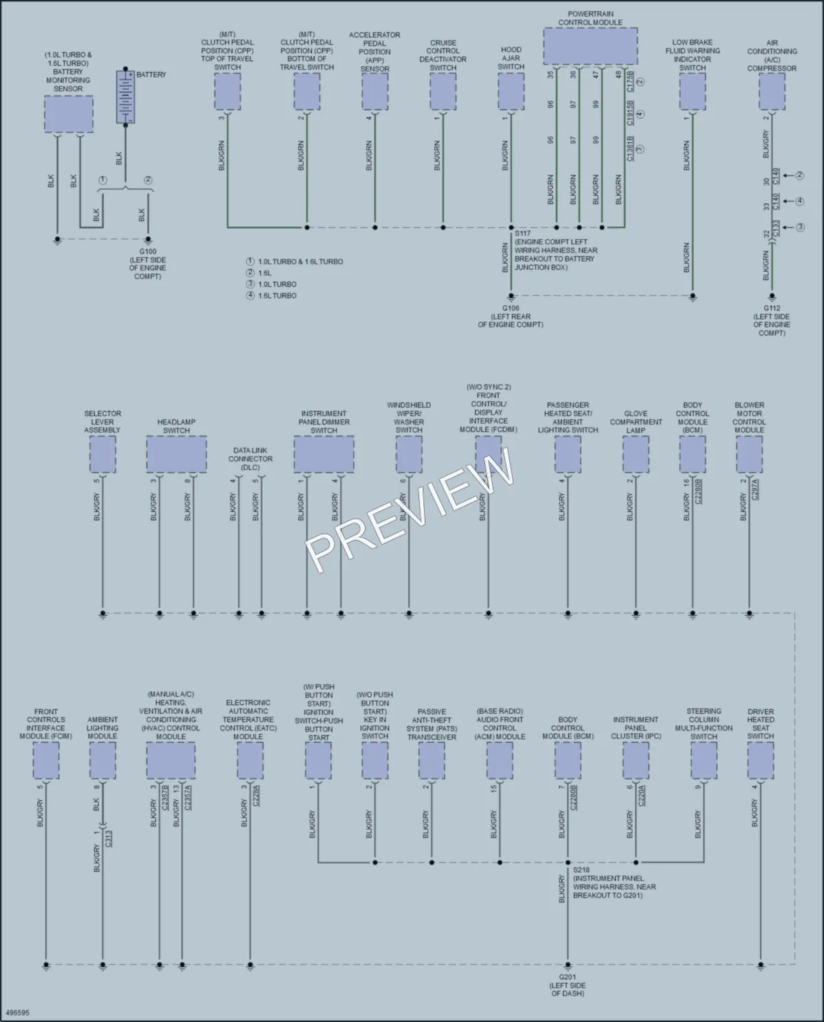 2018 Ford Fiesta Ground Distribution wiring diagram preview
