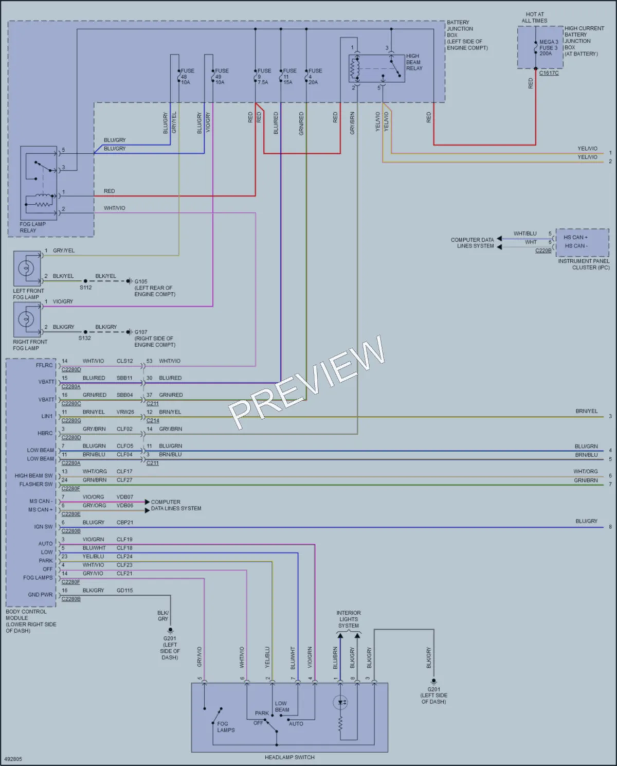 2018 Ford Fiesta Headlights wiring diagram preview