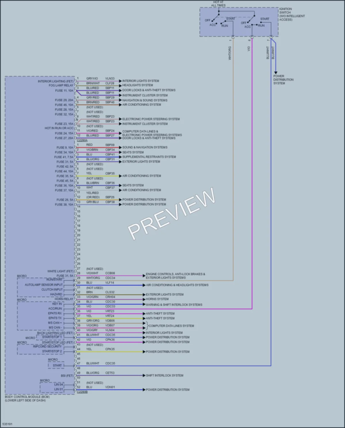 2018 Ford Flex Body Control Modules wiring diagram preview