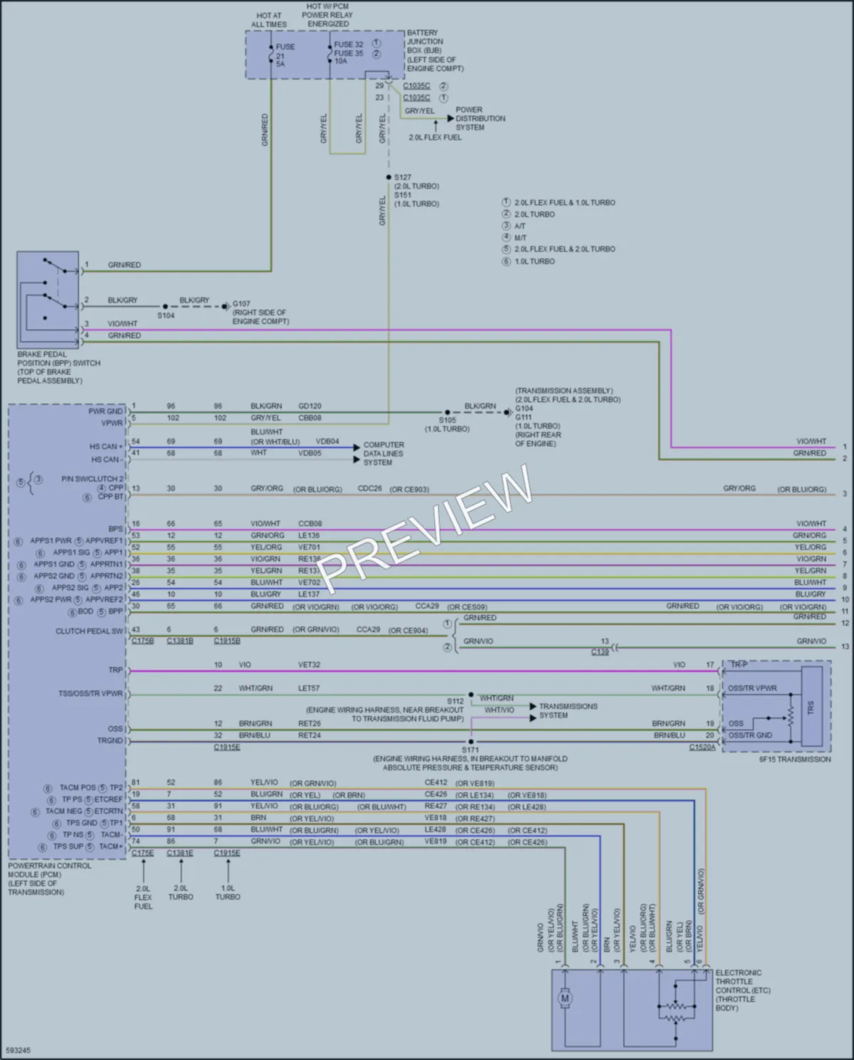2018 Ford Focus Cruise Control wiring diagram preview