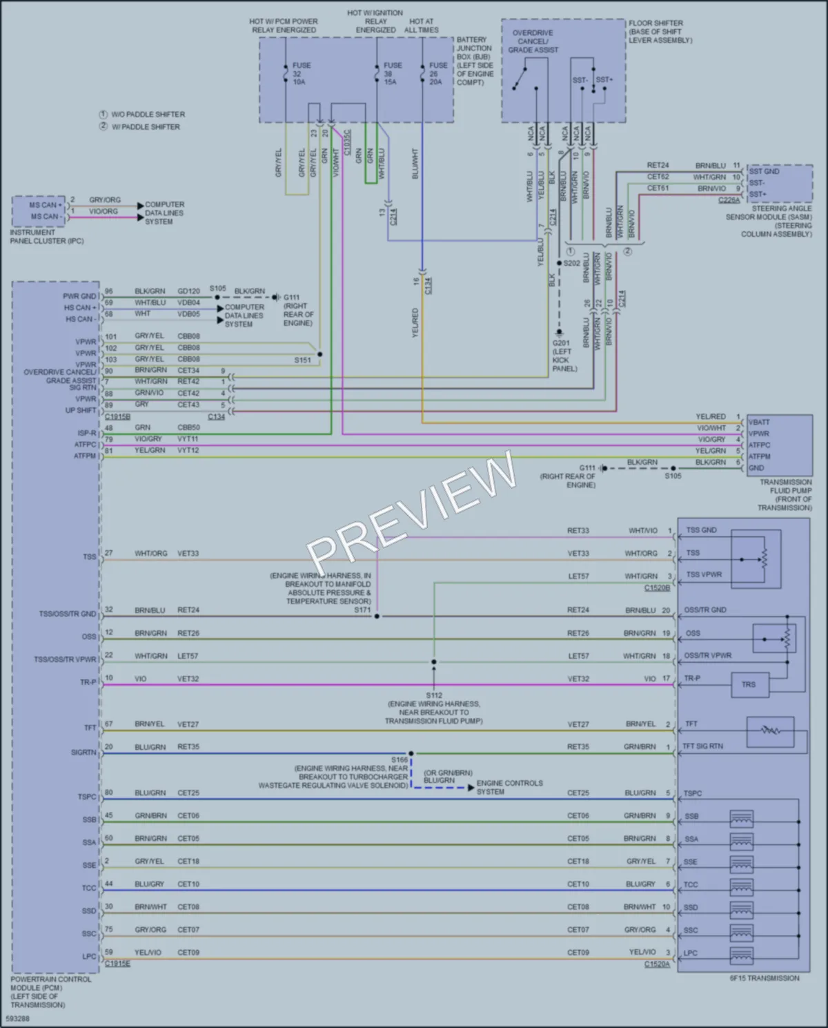 2018 Ford Focus Transmission wiring diagram preview