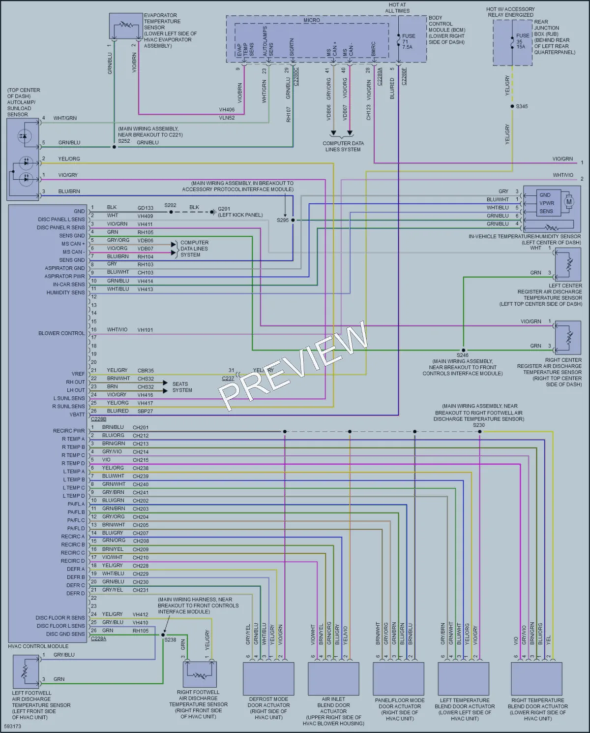 2018 Ford FocusElectric Air Conditioning wiring diagram preview