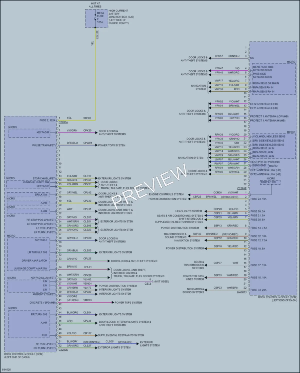2018 Ford FusionEnergi Body Control Modules wiring diagram preview