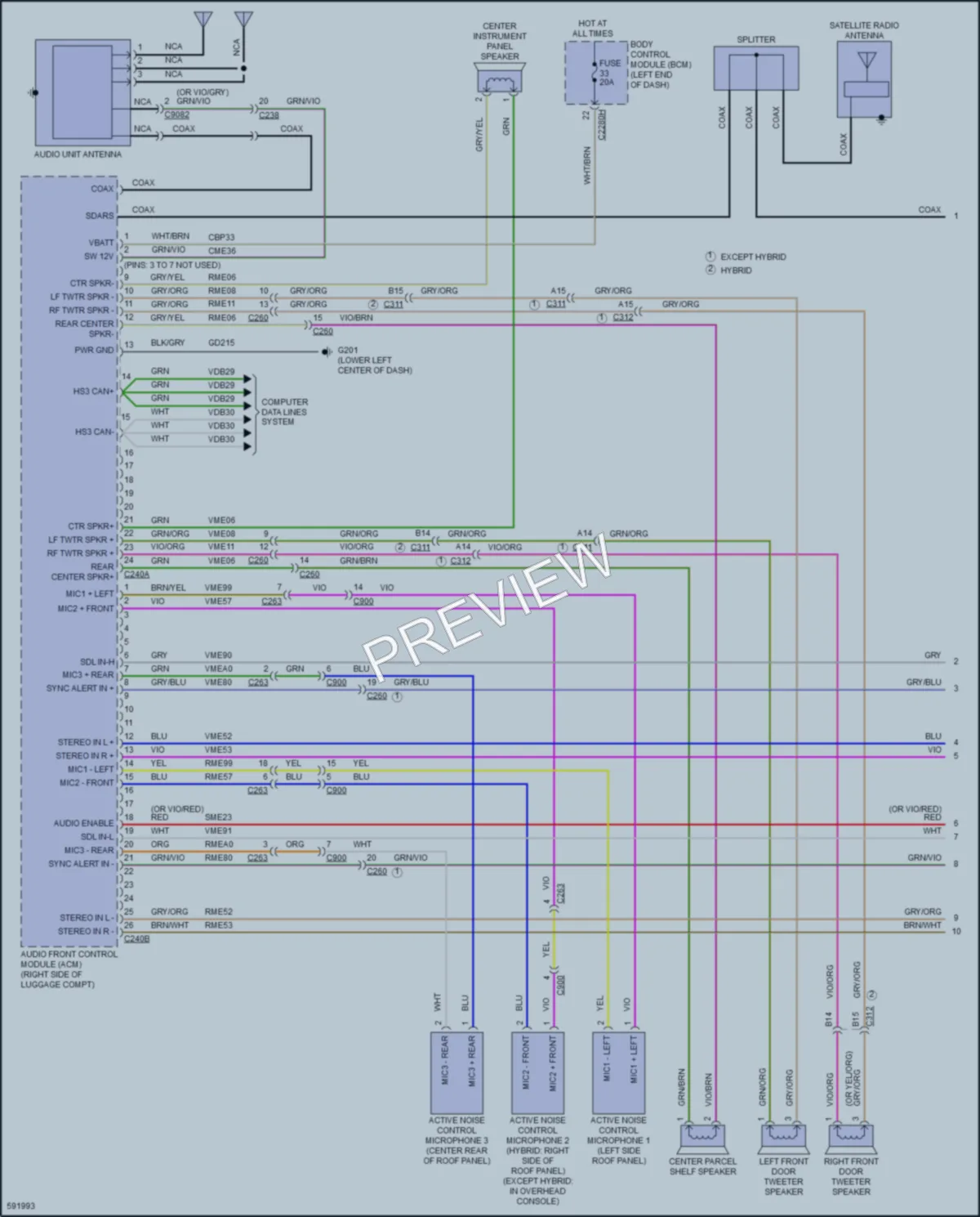 2018 Ford FusionEnergi Radio wiring diagram preview
