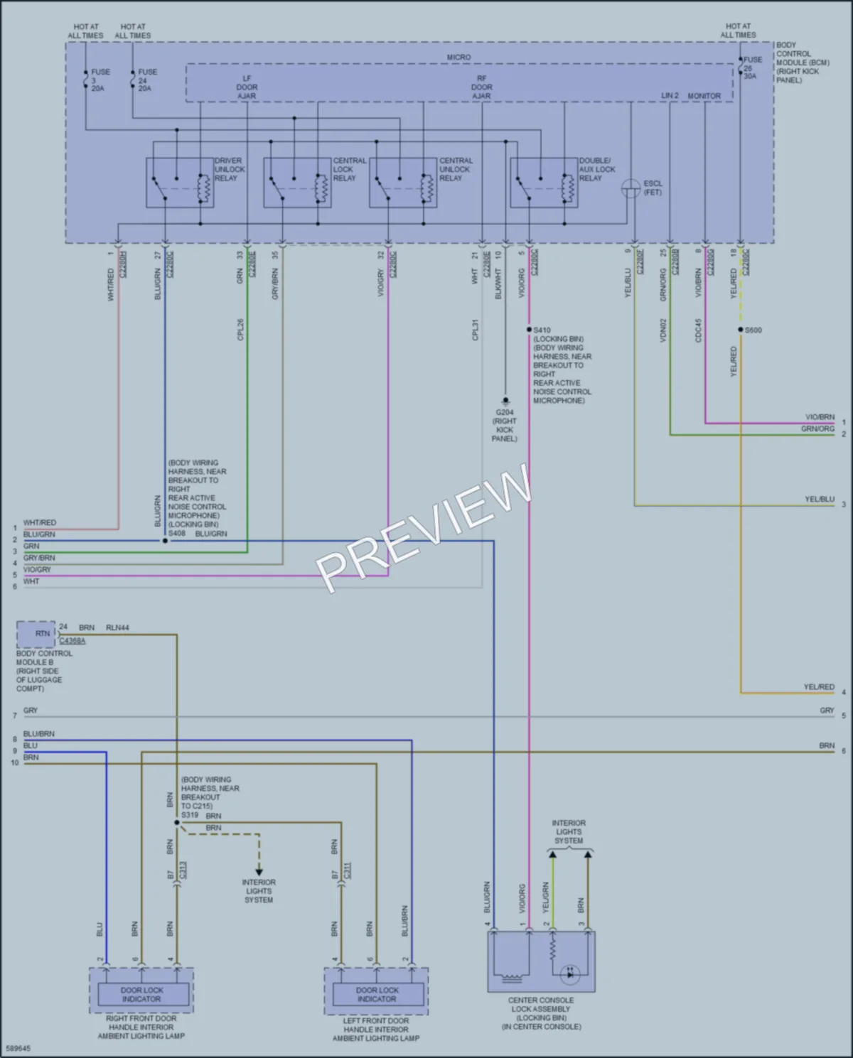 2018 Ford Mustang Anti Theft wiring diagram preview