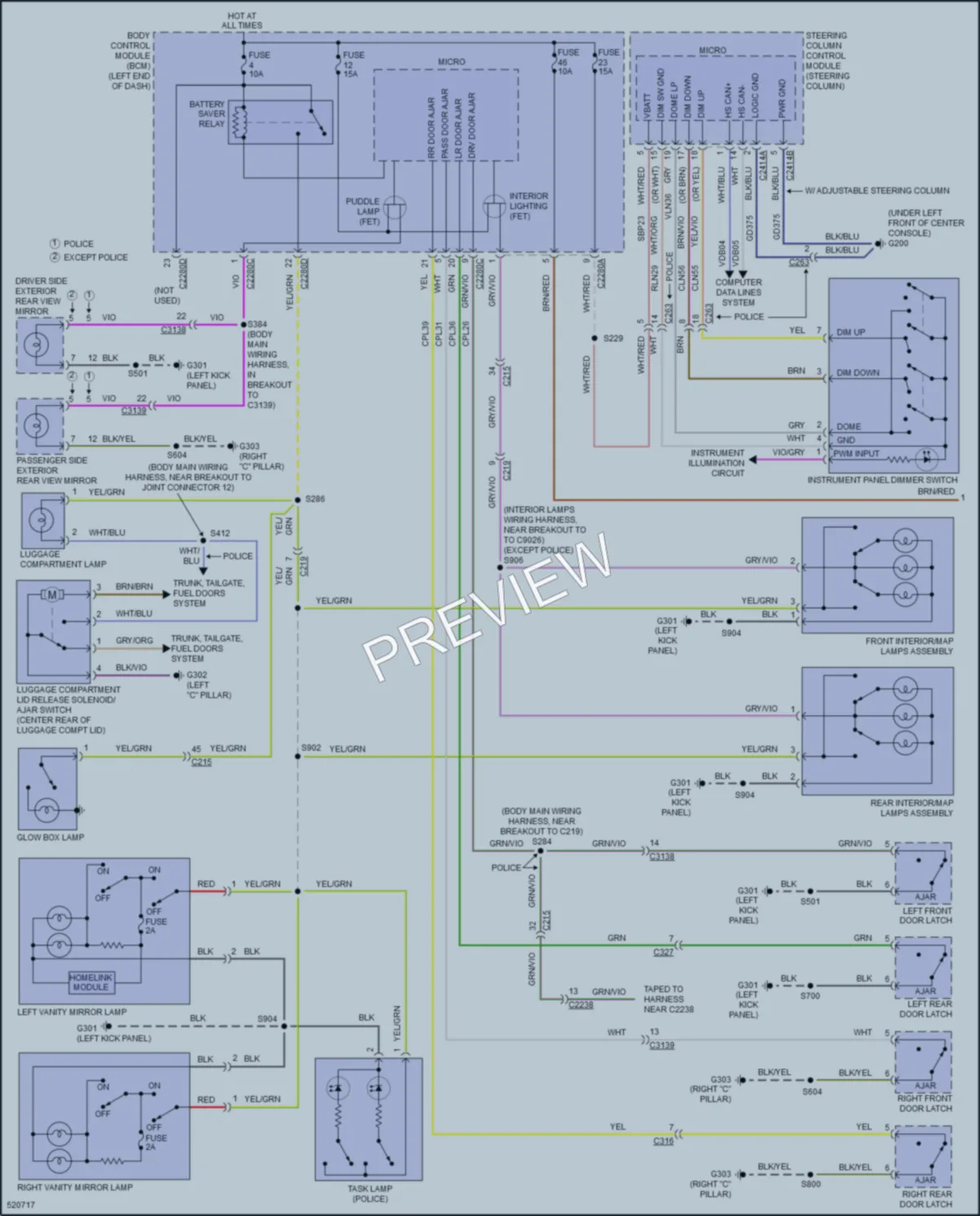 2018 Ford Taurus Interior Lights wiring diagram preview