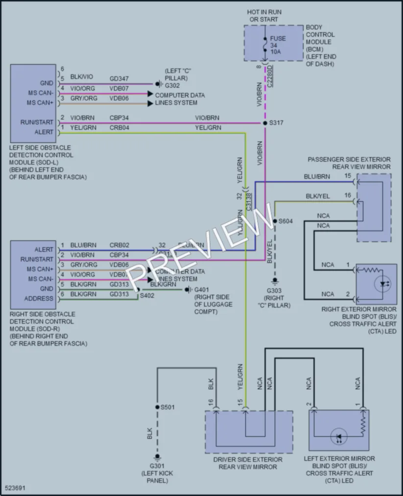 2018 Ford Taurus Navigation wiring diagram preview