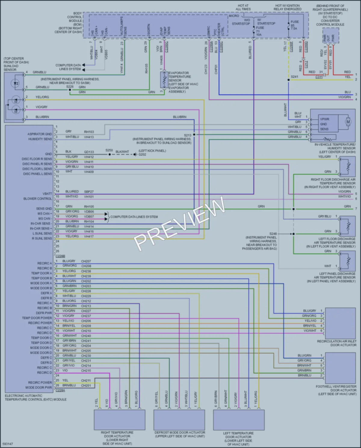 2018 Ford TransitConnect Air Conditioning wiring diagram preview