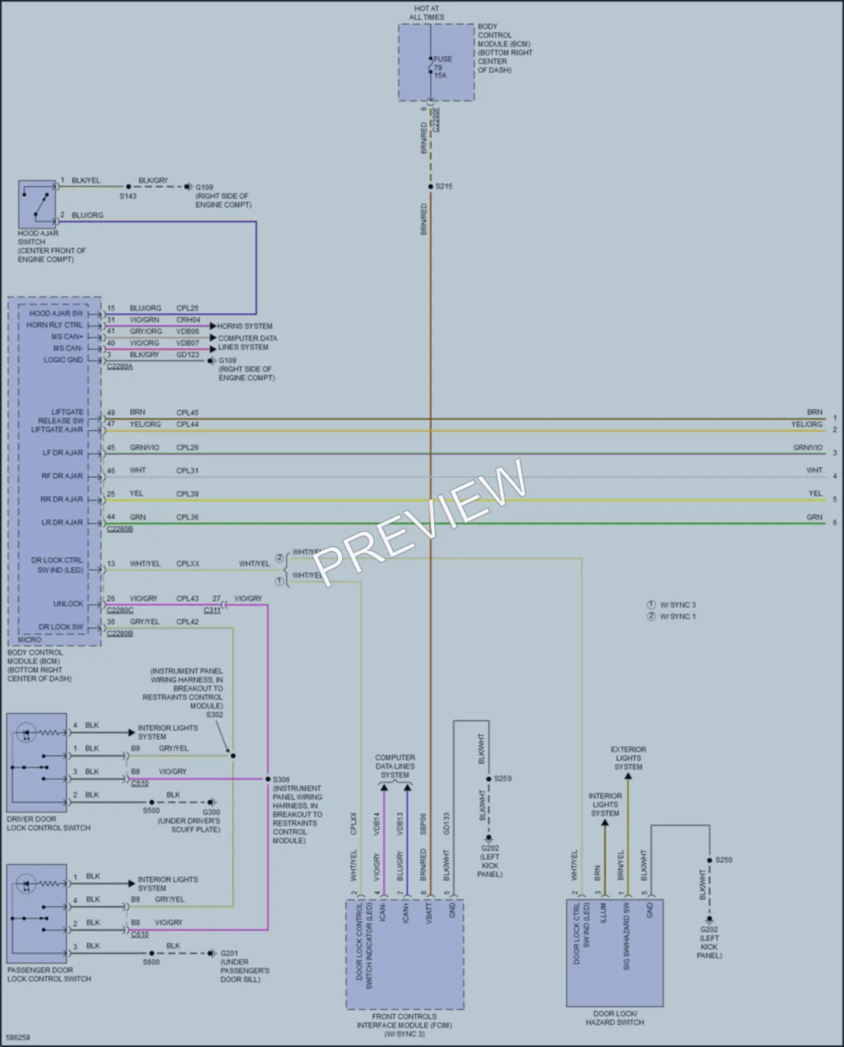 2018 Ford TransitConnect Anti Theft wiring diagram preview