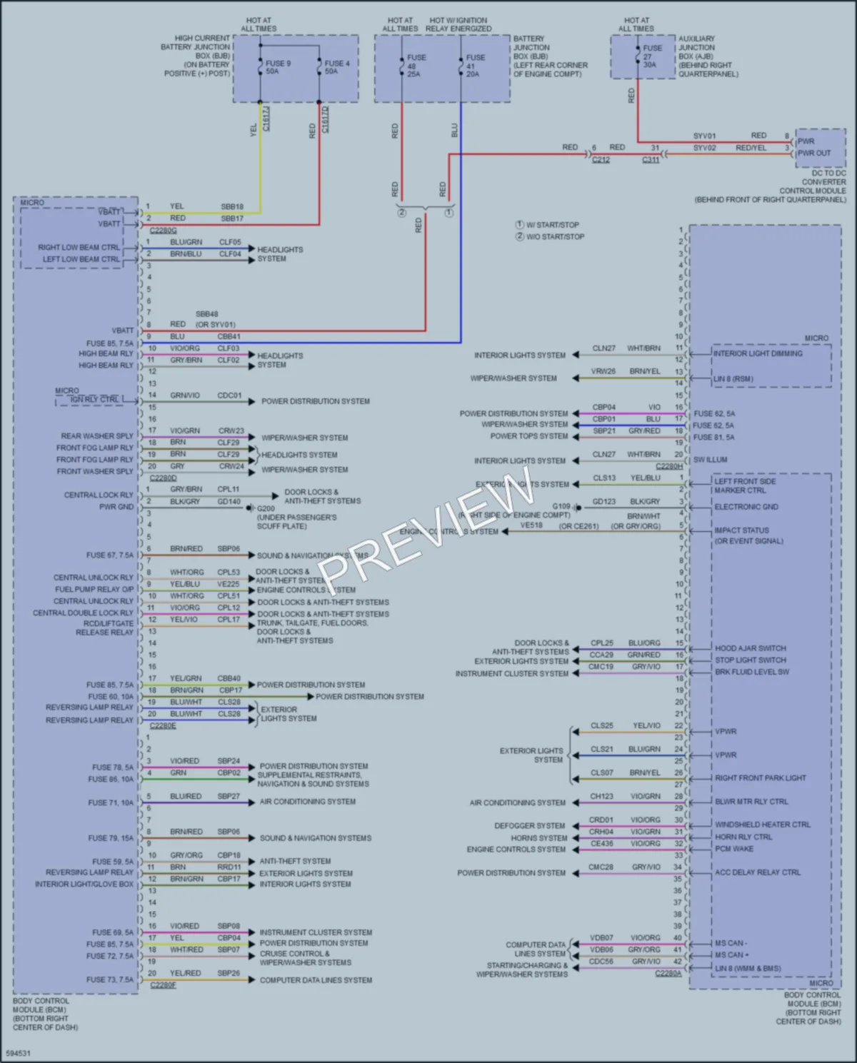 2018 Ford TransitConnect Body Control Modules wiring diagram preview