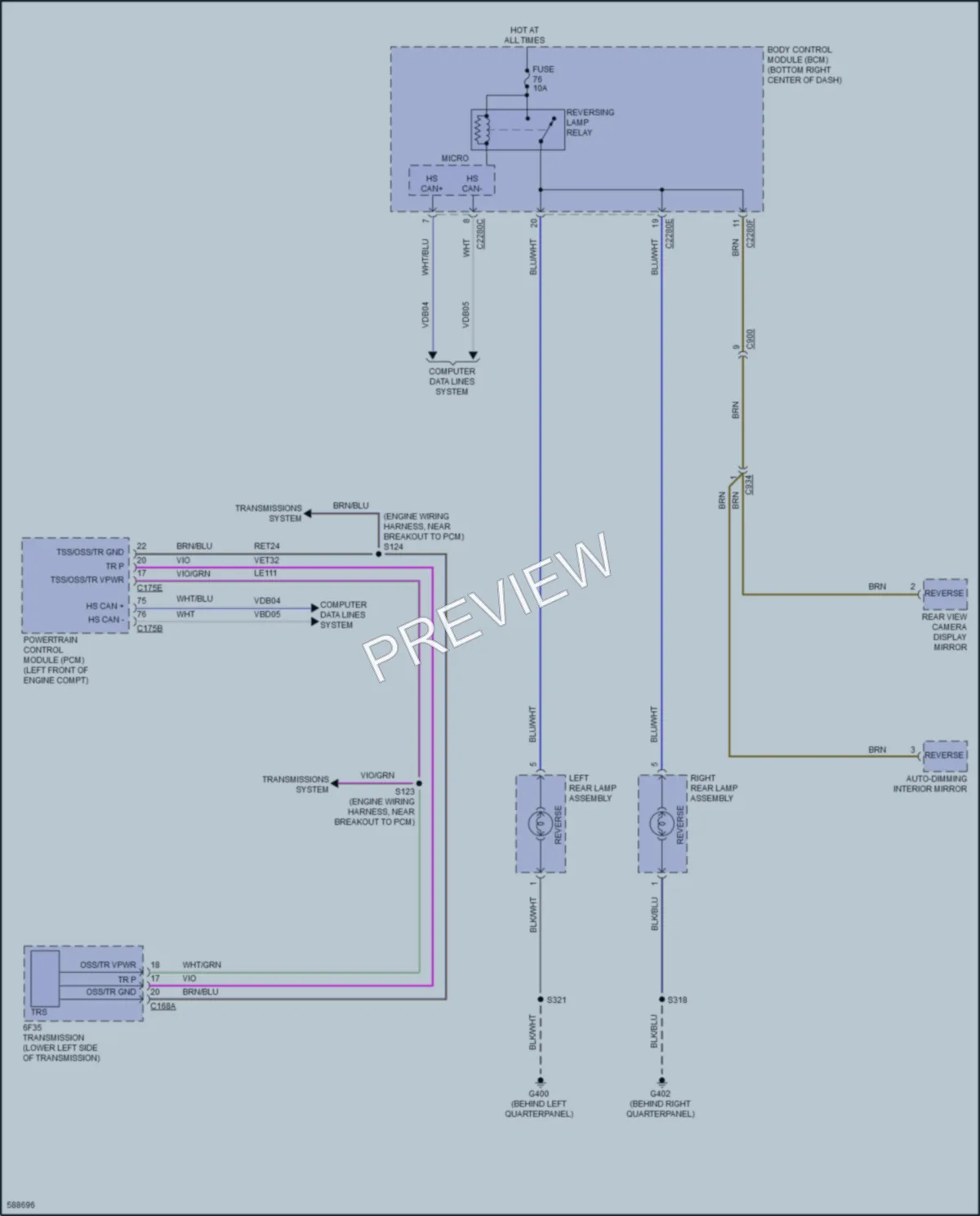 2018 Ford TransitConnect Exterior Lights wiring diagram preview