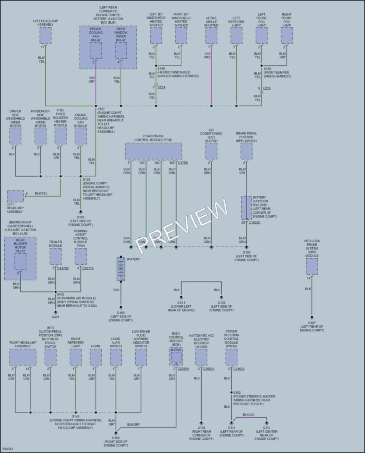 2018 Ford TransitConnect Ground Distribution wiring diagram preview