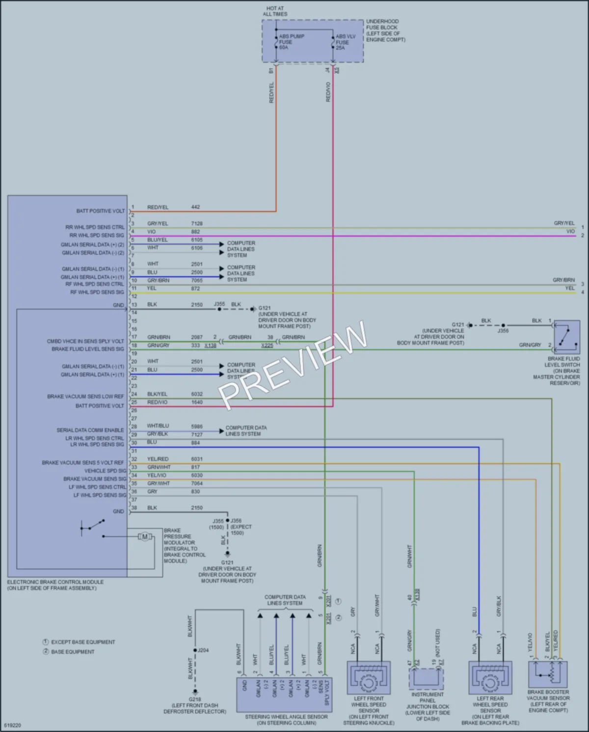2018 GMC 1500Sierra Anti Lock Brakes wiring diagram preview