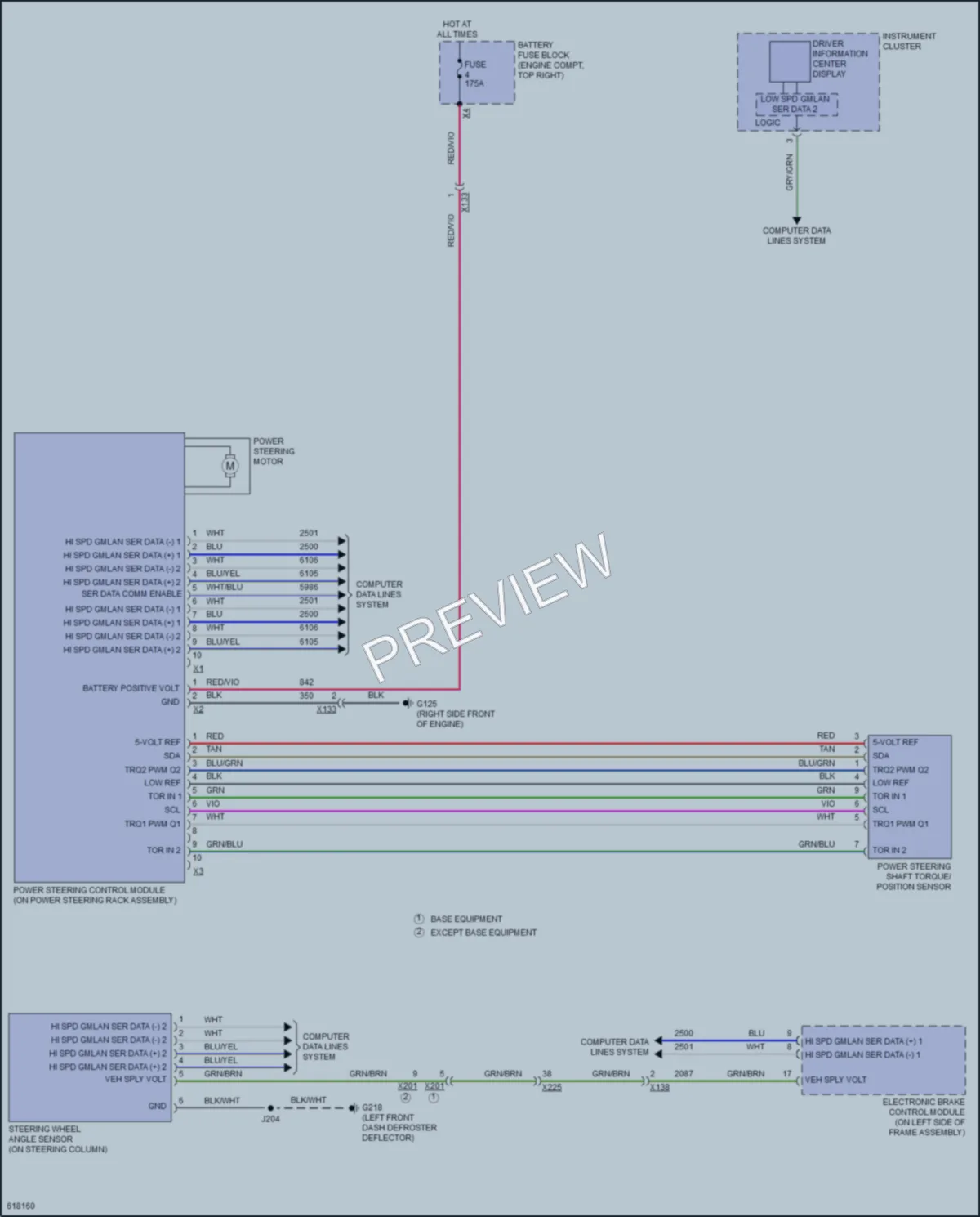 2018 GMC 1500Sierra Electronic Power Steering wiring diagram preview