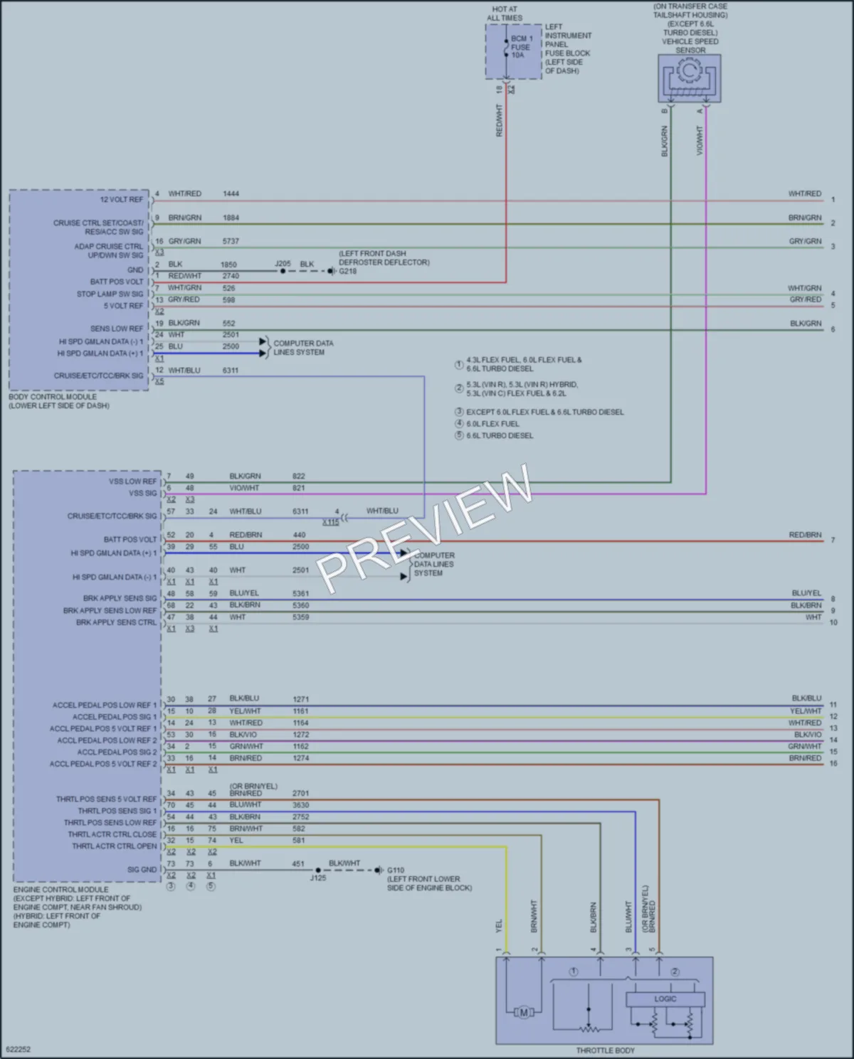 2018 GMC 2500HDSierra Cruise Control wiring diagram preview