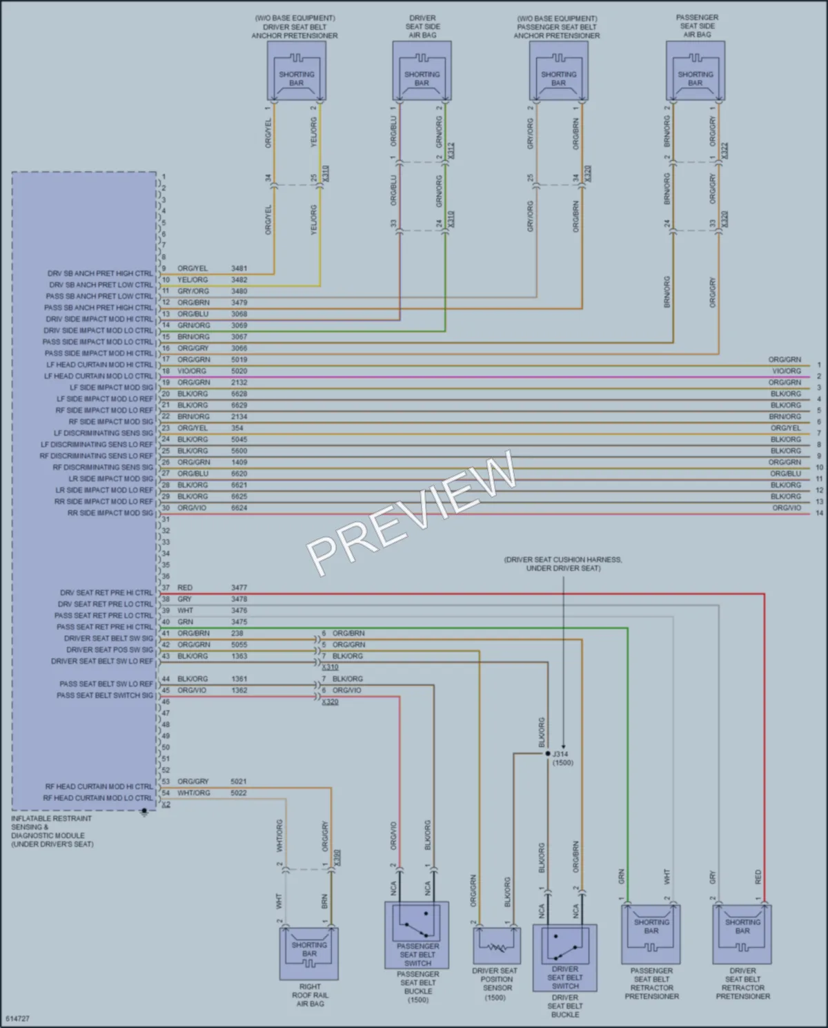 2018 GMC 2500HDSierra Supplemental Restraints wiring diagram preview