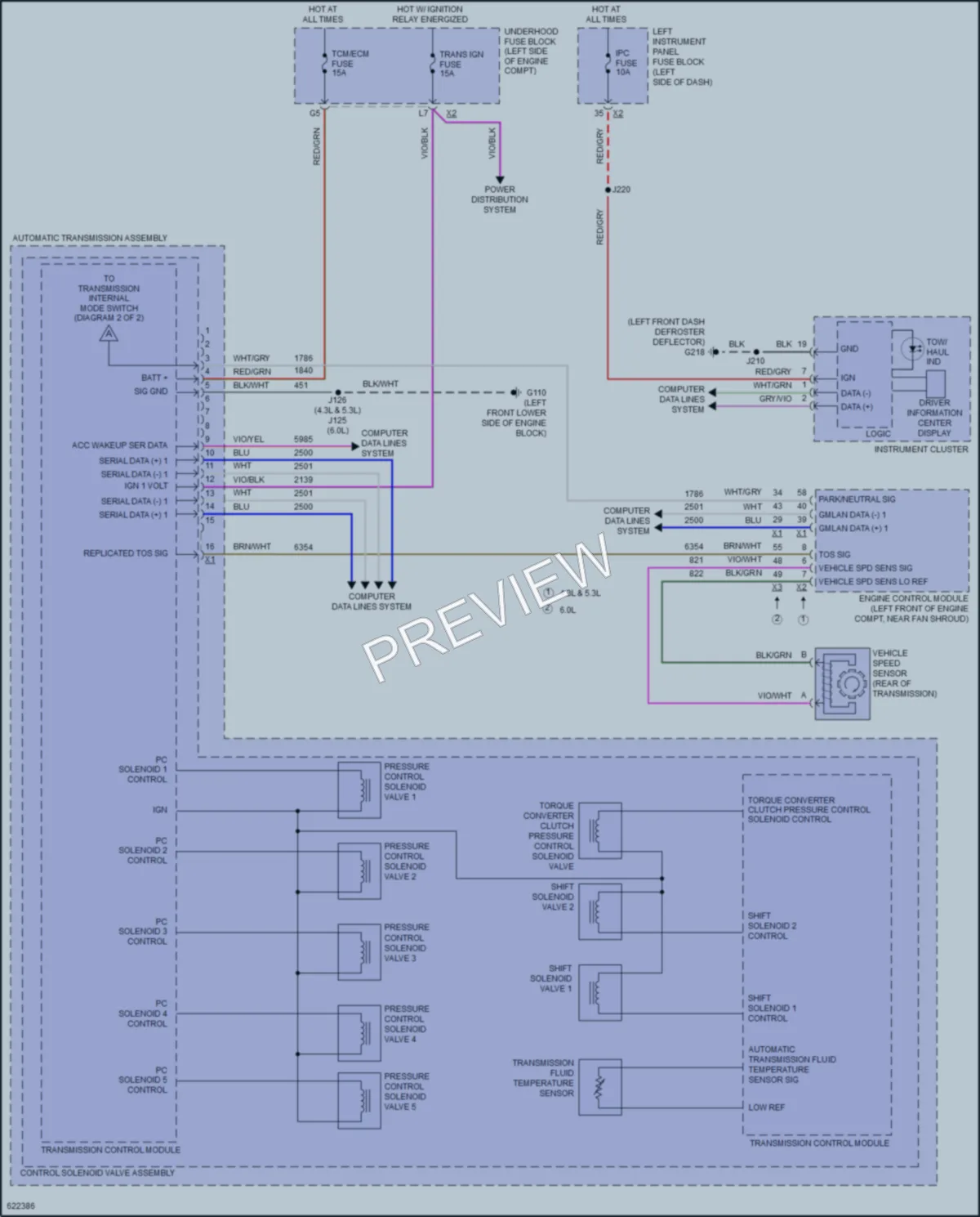 2018 GMC 2500HDSierra Transmission wiring diagram preview