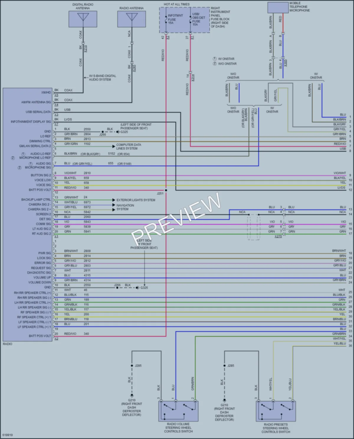 2018 GMC 2500HDSierraDenali Radio wiring diagram preview