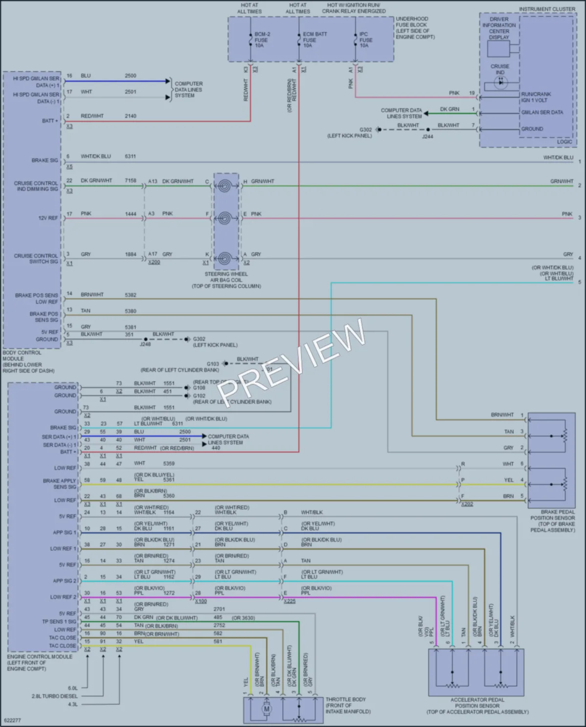 2018 GMC 2500Savana Cruise Control wiring diagram preview