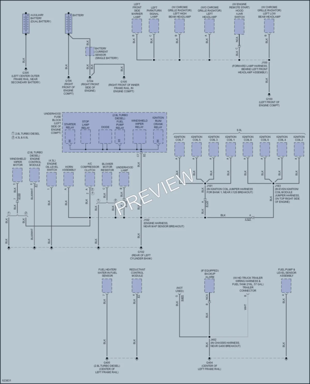 2018 GMC 2500Savana Ground Distribution wiring diagram preview