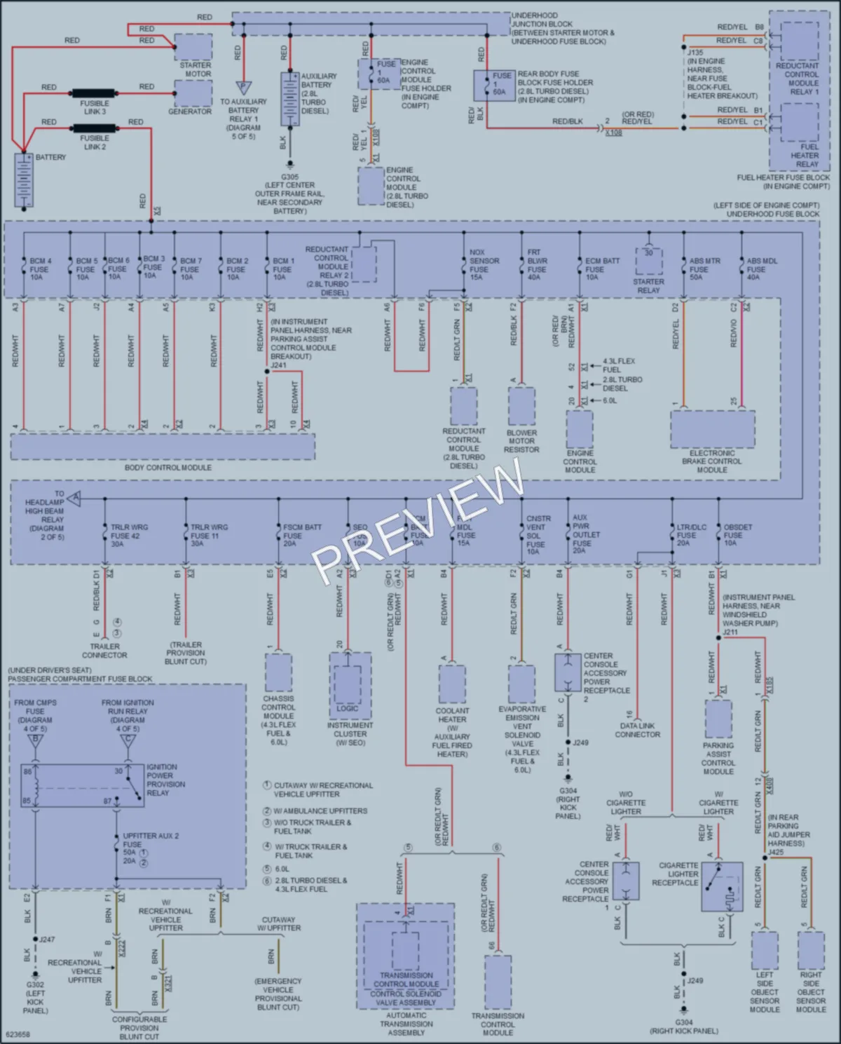 2018 GMC 2500Savana Power Distribution wiring diagram preview